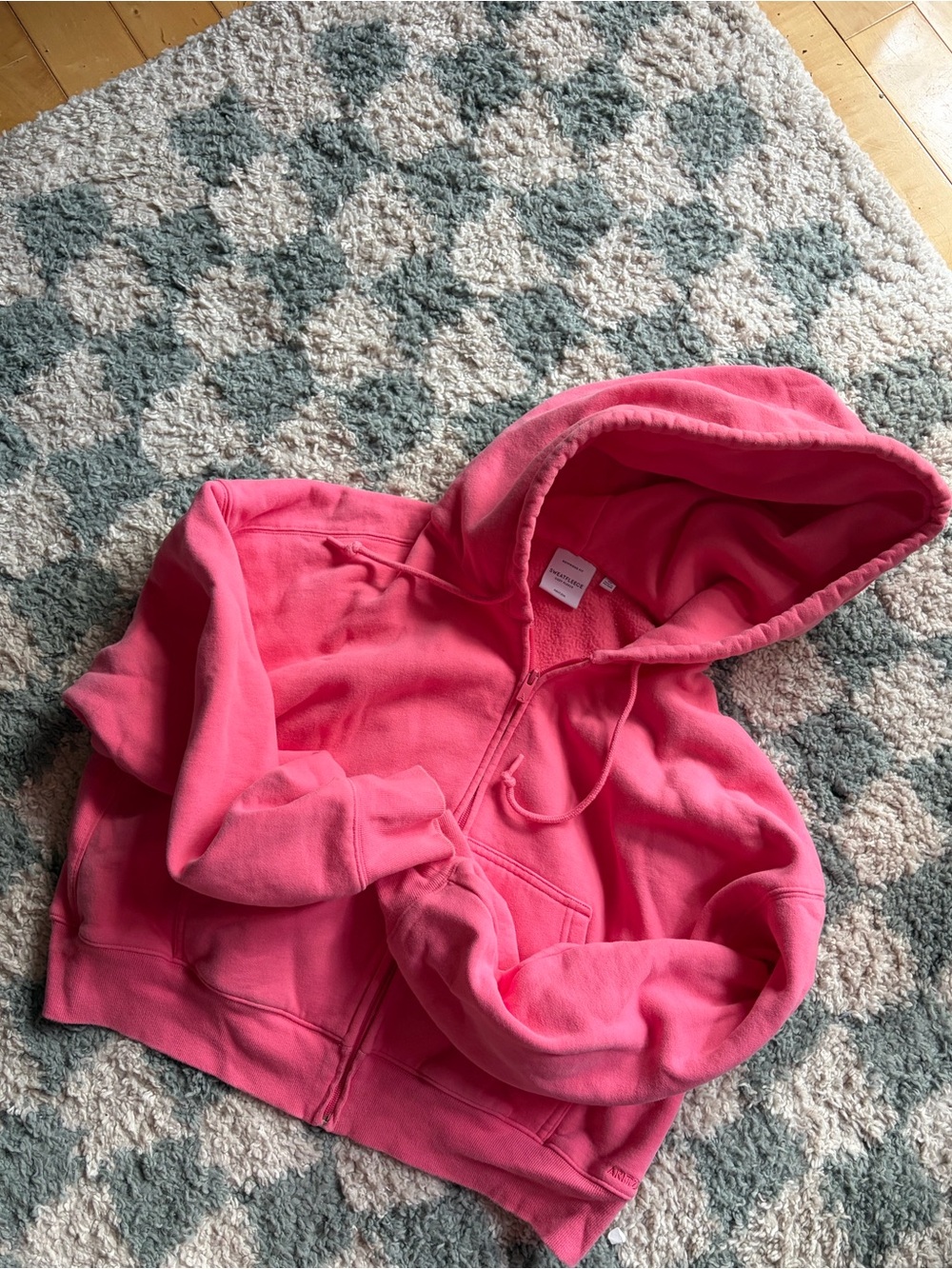 Aritzia  Pink Zip-Up Hoodie